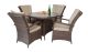 Florence Rattan Table And 4 Chairs Set, Brown colour ,image 1