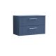 800mm Wall Hung 2 Drawer Vanity & Worktop - Nuie DPF395W Blue, Blue colour ,image 1