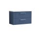 800mm Wall Hung 2 Drawer Vanity & Laminate Top - Nuie DPF395LSW Blue, Blue colour ,image 1
