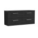 1200mm Wall Hung 4-Drawer Vanity & Laminate Worktop - Nuie ARN624LSB2 Black, Black colour ,image 1