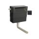 Universal Access Cistern & Black Square Flush Plate - Hudson Reed XTY6M02 Black, Black colour ,image 1