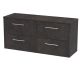 1200mm Wall Hung 4 Drawer Vanity & Worktop - Hudson Reed JNU2624W2 Brown, Brown colour ,image 1