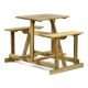 Guernsey 8 Seat Walk-In Wooden Picnic Bar Table - Neutral Green - FSC Mix Credit