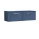 1200mm Wall Hung 2 Drawer Vanity & Worktop - Nuie DPF394W2 Blue, Blue colour ,image 1