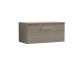 800mm Wall Hung 1 Drawer Vanity & Worktop - Nuie ARN2525W Oak, Oak colour ,image 1