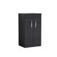 500mm Floor Standing Vanity With Worktop - Nuie ATH005W Charcoal Black, Hacienda Black colour ,image 1