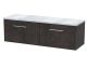 1200 Wall Hung 2-Drawer Vanity & Laminate Worktop - Hudson Reed JNU2622LBG2 Brown, Brown colour ,image 1