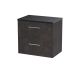 600mm Wall Hung 2 Drawer Vanity & Worktop - Hudson Reed JNU2624LSB Brown, Brown colour ,image 1