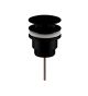 Universal Push Button Basin Waste Slotted & Un-Slotted - Hudson Reed EK410 Matt Black, Black colour ,image 1