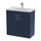 800mm Floor Standing 2-Door Vanity & Basin 3 - Hudson Reed JNU2905D Blue, Blue colour ,image 1