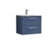 600mm Wall Hung 2 Drawer Vanity & Basin 4 - Nuie DPF393G Blue, Blue colour ,image 1