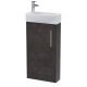 440mm Floor Standing 1 Door Unit & 1TH Basin RH - Hudson Reed JNU2621R Brown, Brown colour ,image 1