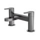 Deck Mounted Bath Filler - Nuie ARV703 Brushed Pewter