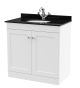 800mm Floor Standing 2 Door Vanity & Marble Top 1TH - Nuie CLC126BR1 White, White colour ,image 1