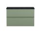 800mm Wall Hung 2 Drawer Unit & Laminate Top - Hudson Reed URB806LSB Green, Green colour ,image 1