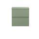 500mm Wall Hung 2 Drawer Unit & Worktop - Hudson Reed URB802W Green, Green colour ,image 1