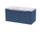 800mm Wall Hung Single Drawer Vanity & Laminate Top - Hudson Reed DFF396LBG Blue, Blue colour ,image 1