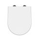D Shaped Soft Close Toilet Seat - Hudson Reed NTS007B White, White colour ,image 1