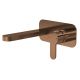 Wall Mounted 2 Tap Hole Basin Mixer With Plate - Nuie ARV1528 Brass, Brass colour ,image 1