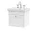 500mm Wall Hung 1-Drawer Vanity & Basin 3TH - Nuie CLC191B White, White colour ,image 1