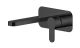 Wall Mounted 2 Tap Hole Basin Mixer With Plate - Nuie ARV428 Matt Black, Black colour ,image 1