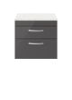 600mm Wall Hung Cabinet With Sparkling White Worktop - Nuie ATH078LSW Gloss Grey, Grey colour ,image 1