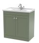 800mm Floor Standing 2 Door Vanity & Basin 1TH - Nuie CLC826F Green, Green colour ,image 1