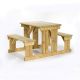 Guernsey 4 Seat Walk-In Wooden Garden Bench - Neutral Green - FSC Mix Credit