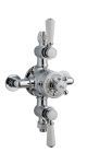 Triple Thermostatic Shower Valve - Hudson Reed TSVT102 Chrome, Chrome & White colour ,image 1