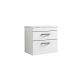 600 Wall Hung 2-Drawer Unit & Laminate Worktop - Nuie ATH048LCM White, White colour ,image 1