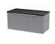 800mm Wall Hung Single Drawer Vanity & Laminate Top - Hudson Reed DFF296LSB Grey, Grey colour ,image 1