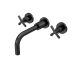 Wall Mounted Basin Mixer - Nuie CLX417 Black, Black colour ,image 1