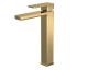 High-Rise Mono Basin Mixer (No Waste) - Nuie WIN870 Brushed Brass, Brass colour ,image 1