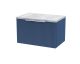 600mm Wall Hung Single Drawer Vanity & Laminate Top - Hudson Reed DFF394LBG Blue, Blue colour ,image 1