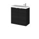 500mm Vanity Unit & Basin - Hudson Reed CBI638 Charcoal Black, Hacienda Black colour ,image 1