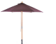 Parasol Wood Pulley 2.5m Burgundy