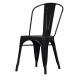 Tolix Style 850 x 450 Metal Garden Chair - Black
