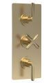 Triple Thermostatic Shower Valve With Diverter - Nuie CLL8023 Brass, Brass colour ,image 1