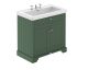 800mm 2-Door Vanity & Classic Basin 3TH - Hudson Reed LOF836 Green, Green colour ,image 1