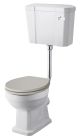 Comfort Height Low Level WC & Flush Pipe - Hudson Reed CCR034 Gloss White, White colour ,image 1