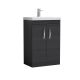 Athena Hacienda Black 600mm Floor Standing Vanity With Basin 1 ATH026A ,image 4