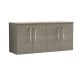1200mm Wall Hung 4 Door Vanity & Worktop - Nuie ARN2523W2 Oak, Oak colour ,image 1