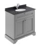 800mm Cabinet & Marble Top (1TH) - Hudson Reed LOF227 Storm Grey, Grey colour ,image 1