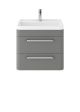 Wall Hung 600mm Cabinet & Basin - Hudson Reed SOL202 Cool Grey, Grey colour ,image 1