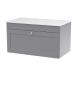 800mm Wall Hung 2-Door Vanity with Marble Top - Nuie CLC296WMT Grey, Grey colour ,image 1