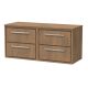 1200mm Wall Hung 4-Drawer Vanity with Worktop - Hudson Reed LIL2724W2 Oak, Oak colour ,image 1