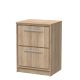 600mm Floor Standing 2-Drawer Vanity with Worktop - Hudson Reed LIL3033W Oak