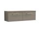 1200mm Wall Hung 2 Drawer Vanity & Worktop - Nuie ARN2522W2 Oak, Oak colour ,image 1