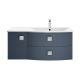 1000mm Cabinet & Basin - Right Hand - Hudson Reed SAR302R Mineral Blue, Blue colour ,image 1