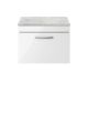 600mm Wall Hung Vanity With Grey Worktop - Nuie ATH041LBG Gloss White, White colour ,image 1